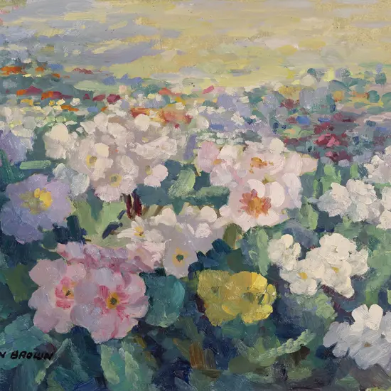 Ion Brown (b. 1942) - The Edge of the Garden