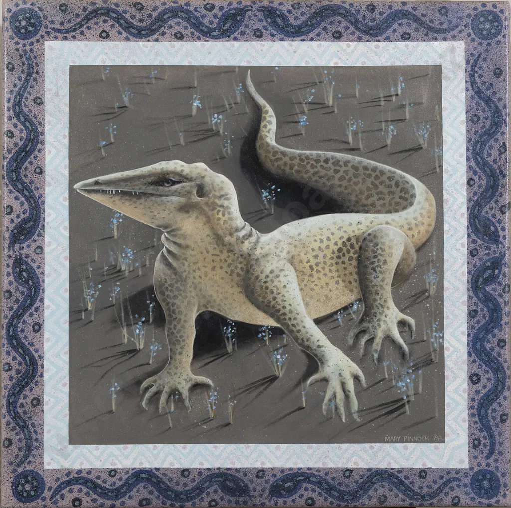 Mary Pinnock (Australian b 1951) - Sand Goanna Image 1++
