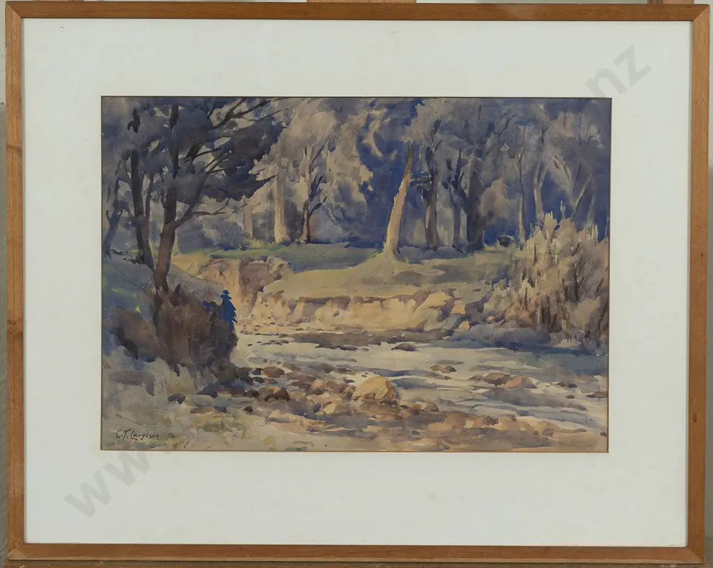 Carl Laugesen (1900 - 87) - Bush Creek Near Featherston Image 1++