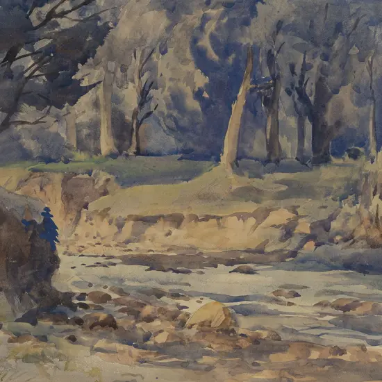 Carl Laugesen (1900 - 87) - Bush Creek Near Featherston