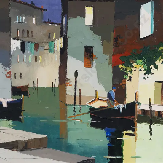 Cecil Rochfort D'Oyly-John (1906 - 93) -Venice off the Grand Canal
