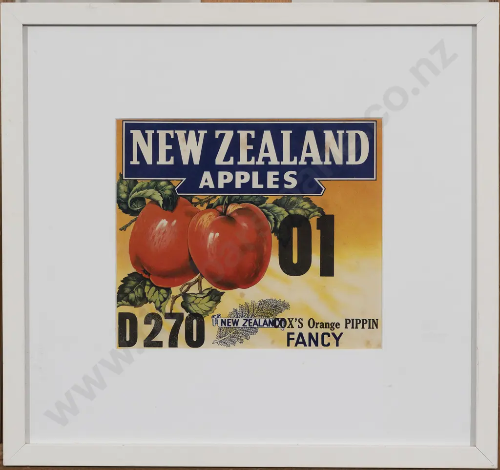 New Zealand Apples Original Box Label Image 1++