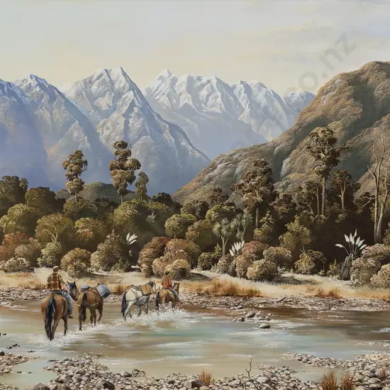 Jeanette Blackburn (b 1940) - Packhorses in Westland