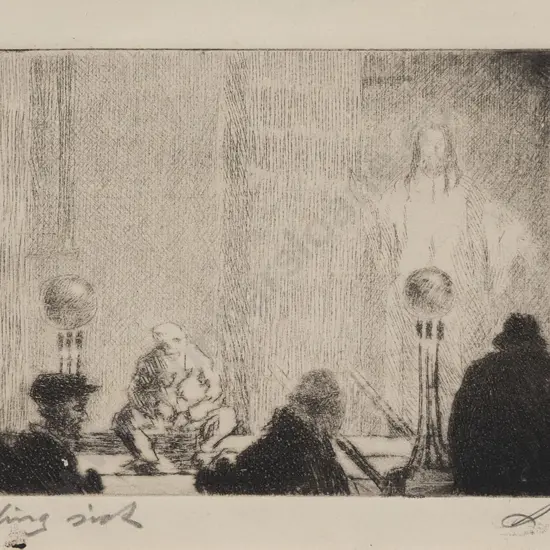 Sam Cairncross (1913-76) - Christ Healing Sick
