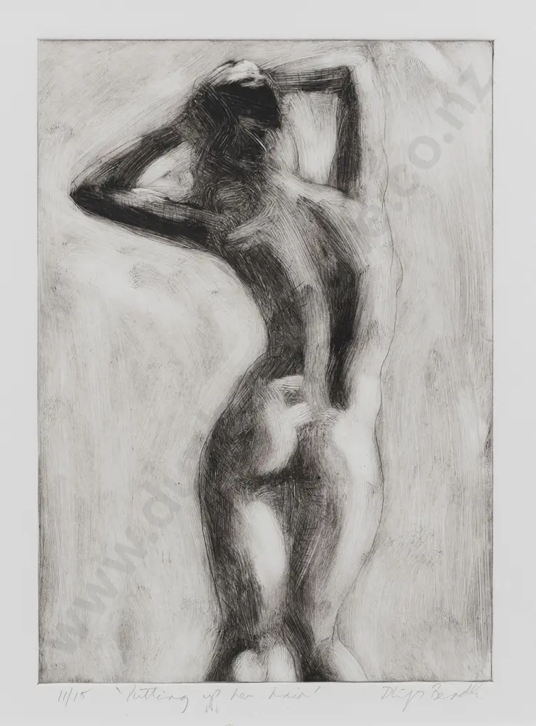 Philip Beadle (b 1959) - Putting Up Her Hair Image 1++