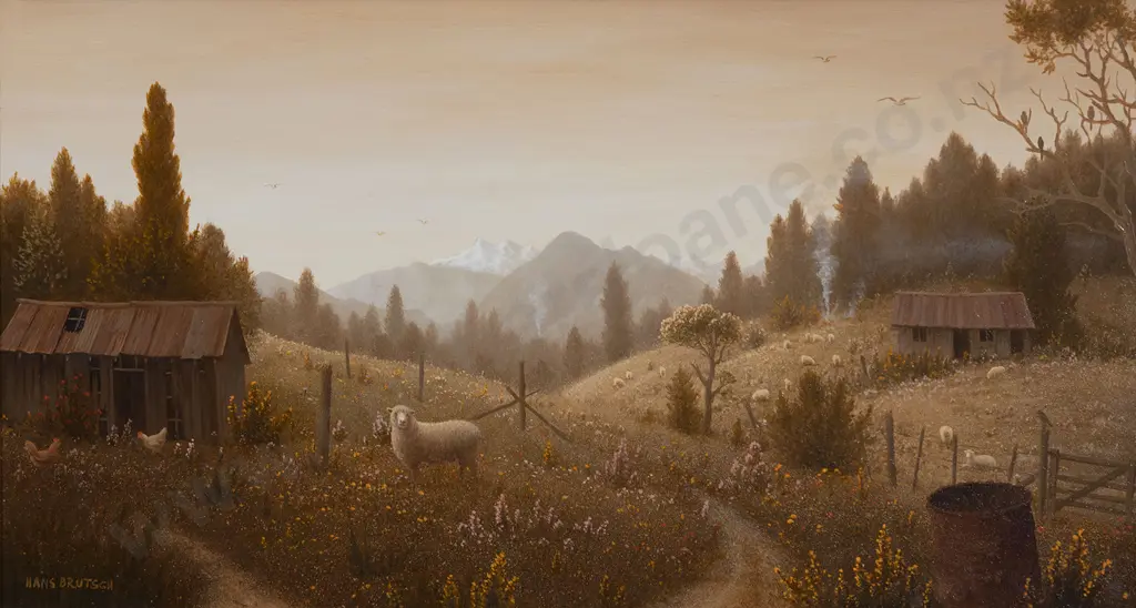 Hans Brutsch (1928 - 2014) - In the Motueka Valley Image 1++