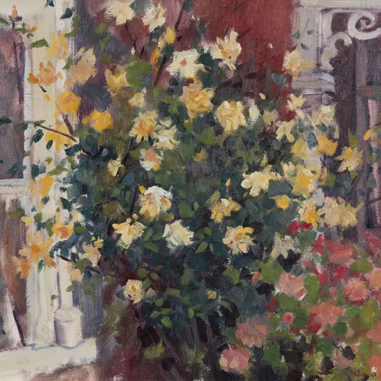 Brian Badcock (b 1952) - Old Roses
