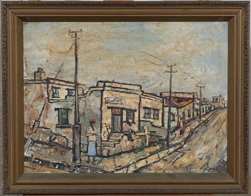 Henri Du Rand (South African) -Street Scene District Six Cape Town Image 1++