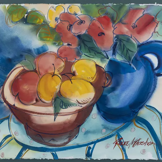 Royce McGlashan - Still Life with Fruit & Flowers
