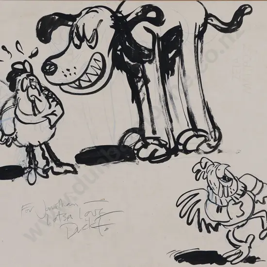 Dick Frizzell (b 1943) - Cartoon Sketch