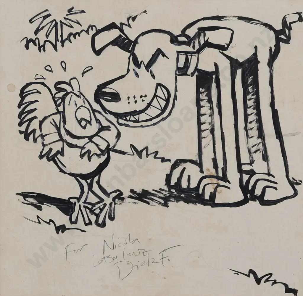 Dick Frizzell (b 1943) - Cartoon Sketch Image 1++