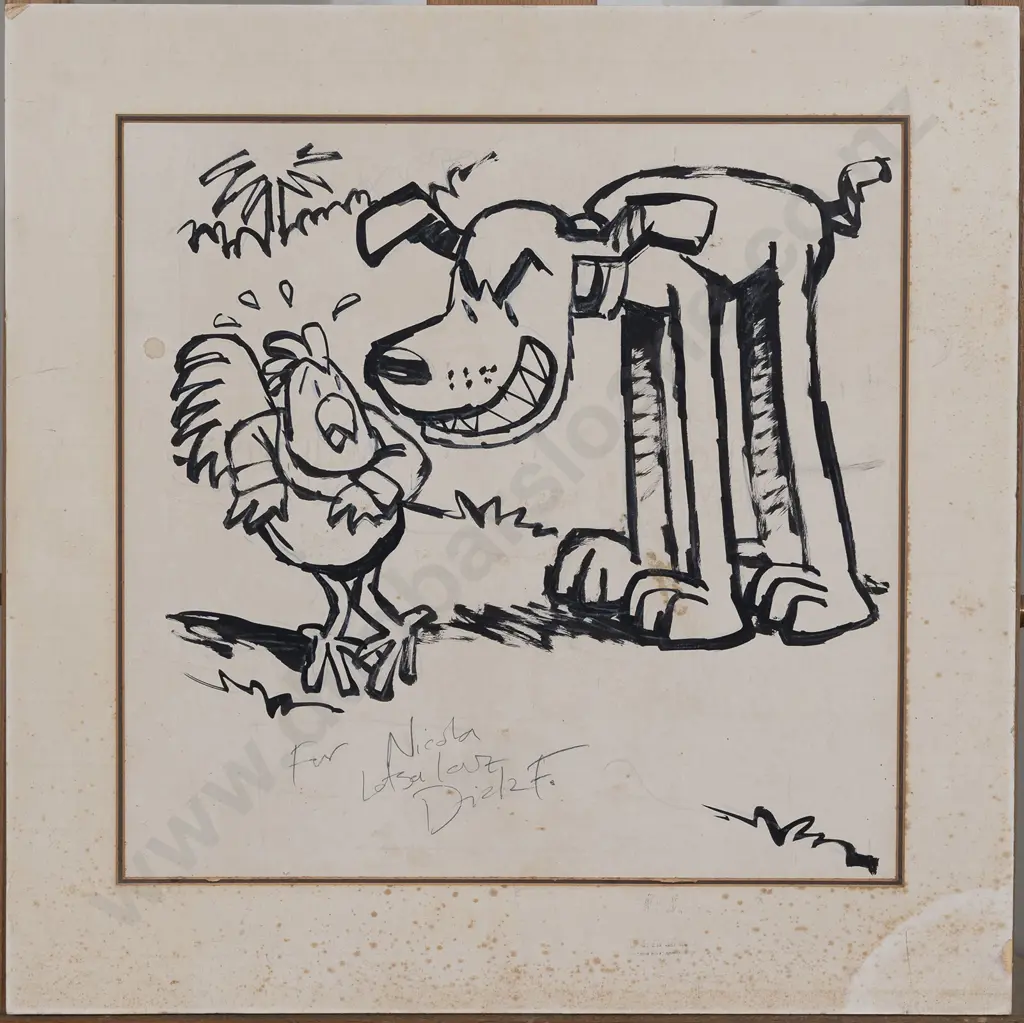 Dick Frizzell (b 1943) - Cartoon Sketch Image 1++