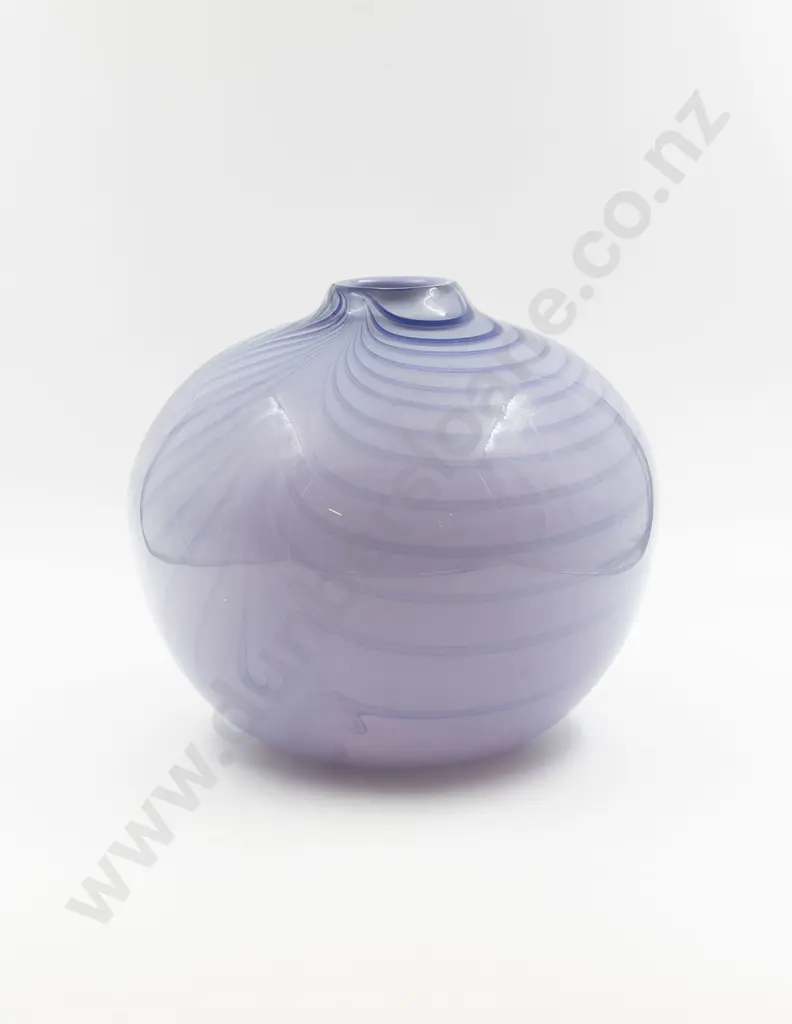 Large Ola & Marie Hoglund NZ Art Glass Spherical Vase Image 1++