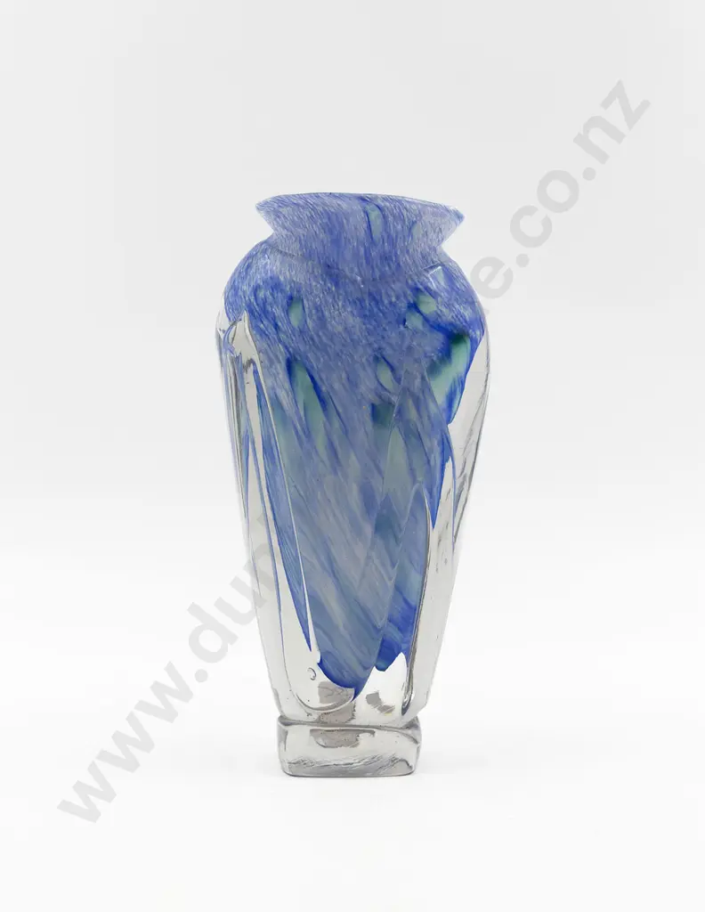 Slender Tapering Form Art Glass Vase Image 1++