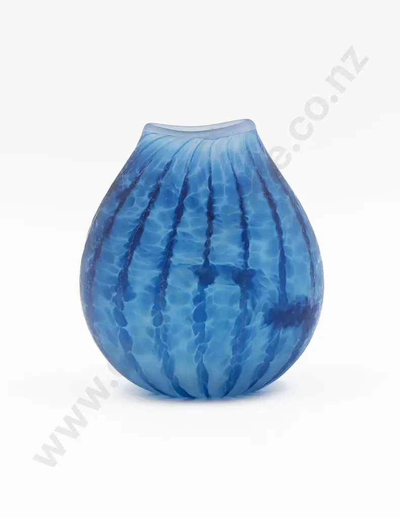 Lynden Over Compressed Ovoid Studio Glass Vase Image 1++