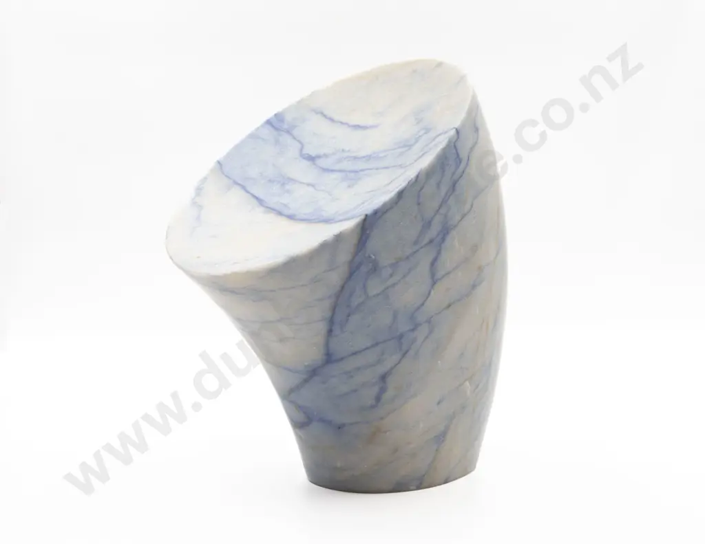 Paul Mason - Blue Veined Marble Oval sculptural Form Image 1++