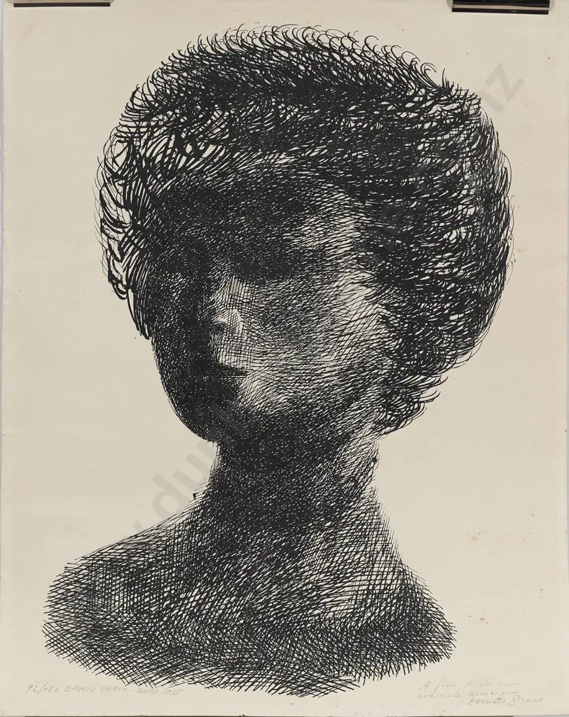 Emilio Greco (1913 - 95) - Portrait (unframed) Image 1++