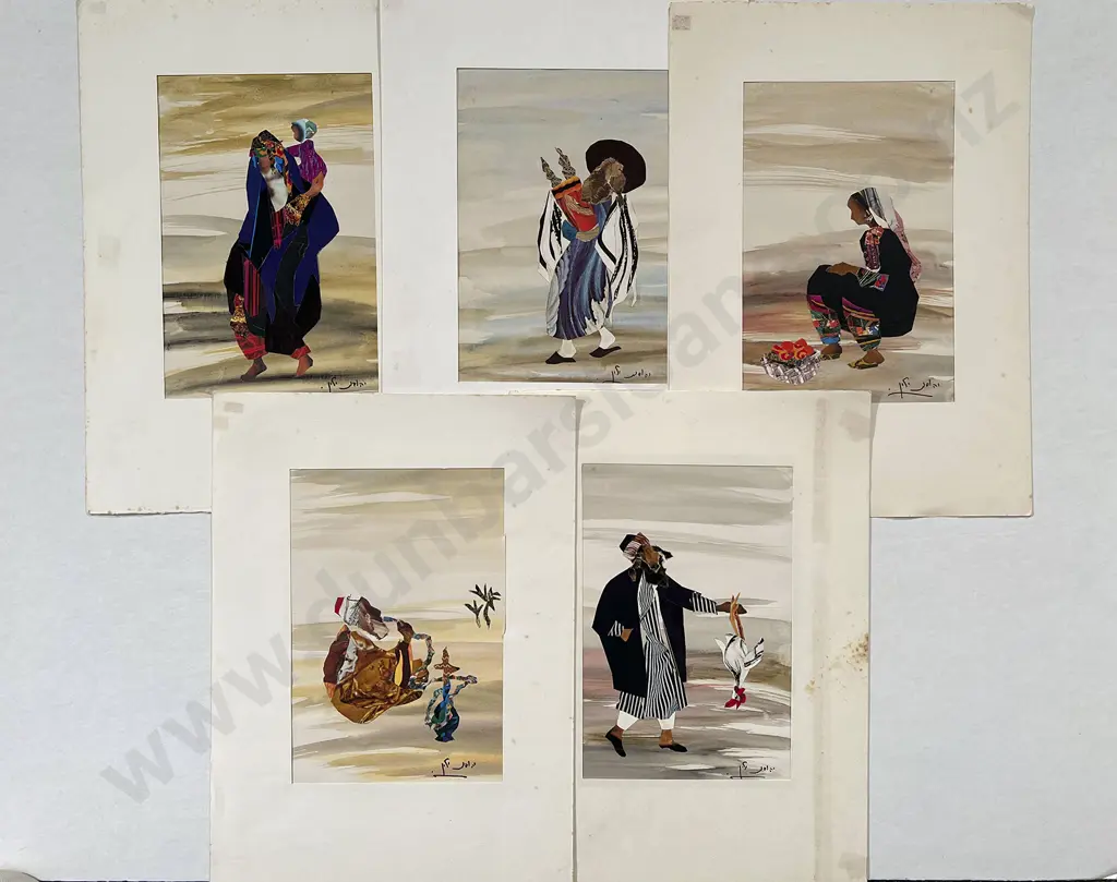 Judit Yellin-Ginat - Five Figural Works (unframed) Image 1++