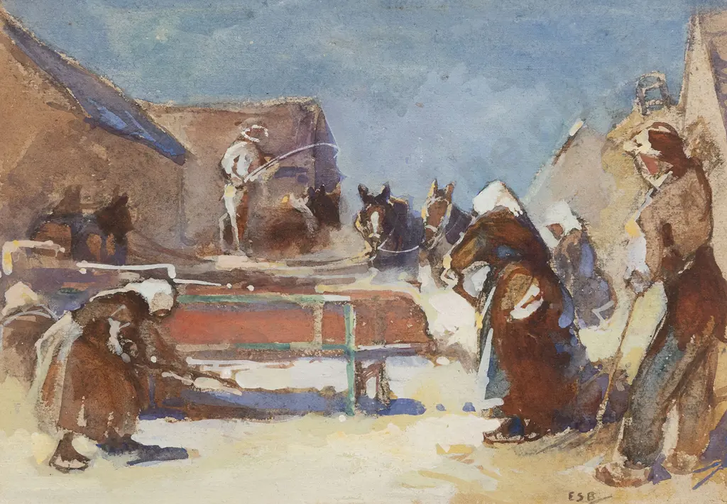 Esther Studholme Hope (1885 - 1975) - Breton Village Scene Image 1++