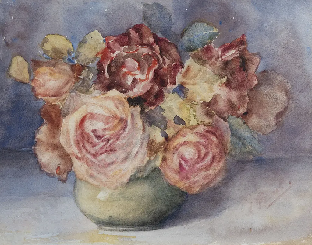 Unknown Artist - Floral Still Life with Roses Image 1++