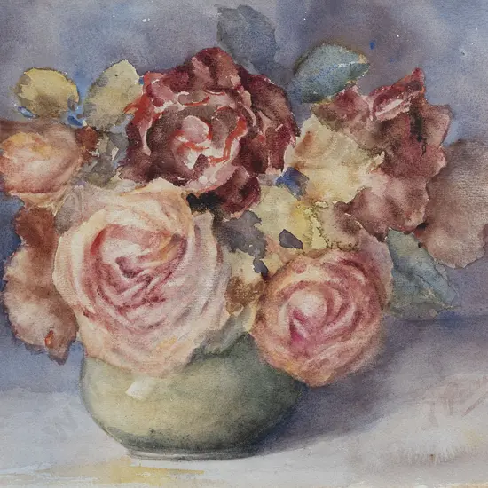 Unknown Artist - Floral Still Life with Roses