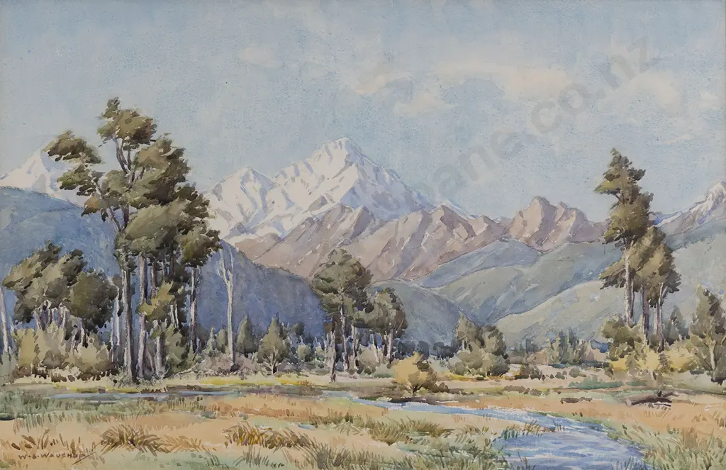 W S Wauchop (1889 - 1971) - Mount Cook Image 1++
