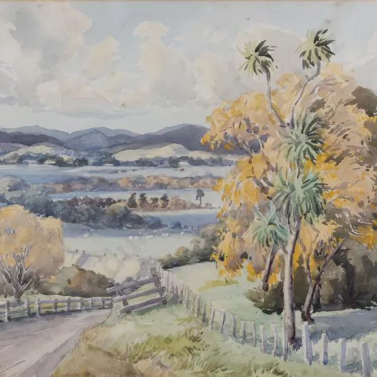 William Simon Wauchop (1889 - 1971) - Kowhai Time Near Dannevirke