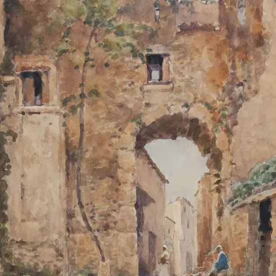C H Howorth (1856 - 1945) - European Village Scene