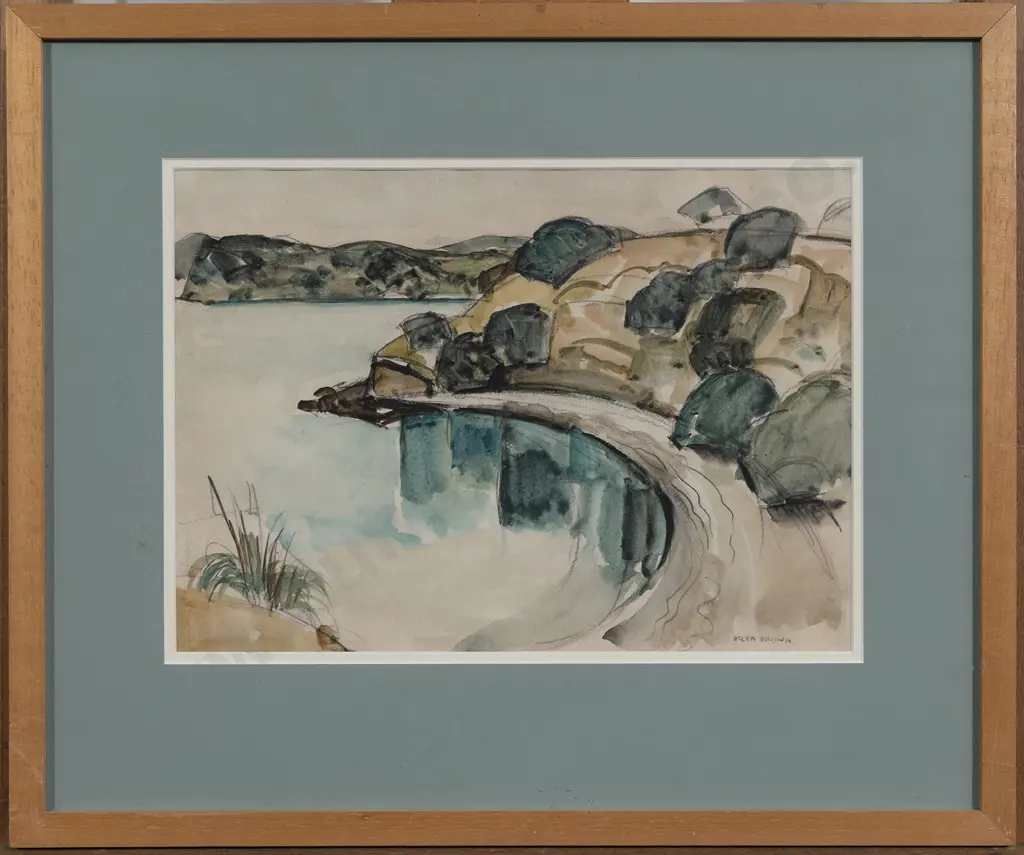 Helen Brown (1917 - 86) - Coastal Inlet Image 1++