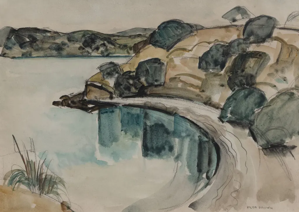 Helen Brown (1917 - 86) - Coastal Inlet Image 1++