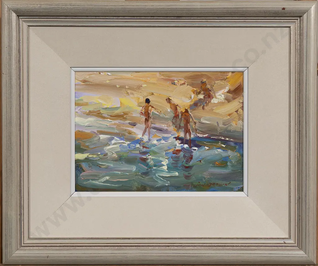 Ion Brown (b 1942) - At The Beach Image 1++