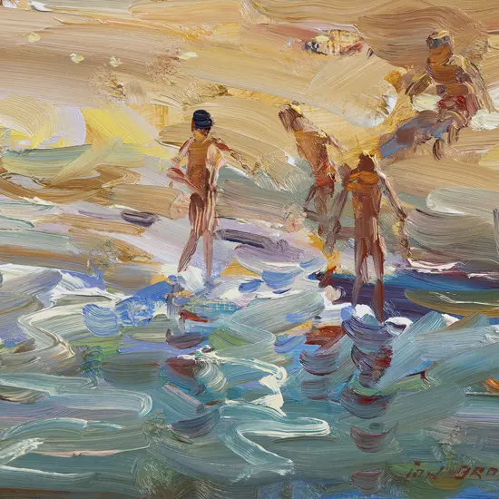 Ion Brown (b 1942) - At The Beach