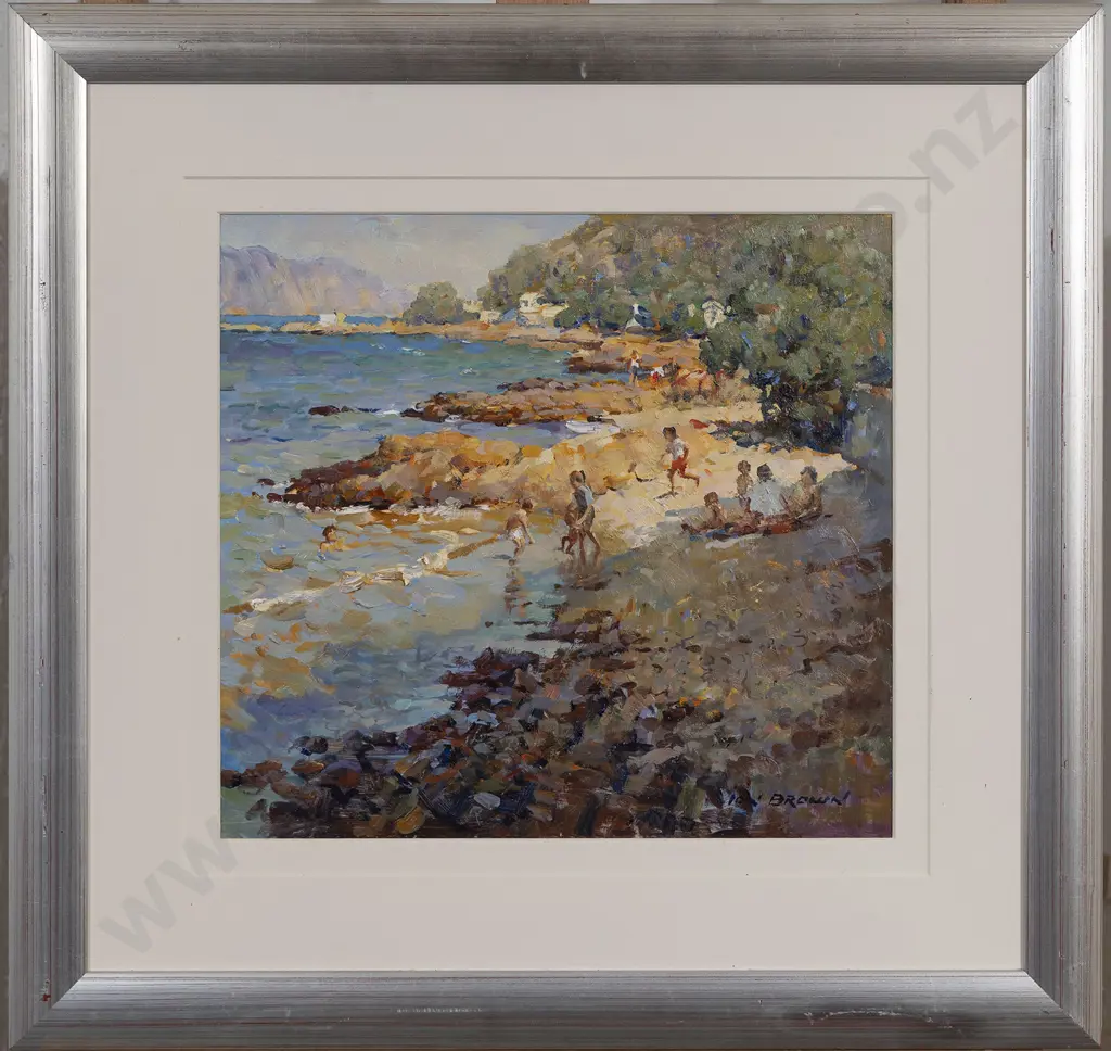 Ion Brown (b. 1942) - Afternoon Karaka Bay Image 1++