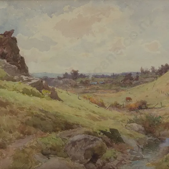 William Menzies Gibb (1859 - 1931) - Looking Down The Valley St Martins