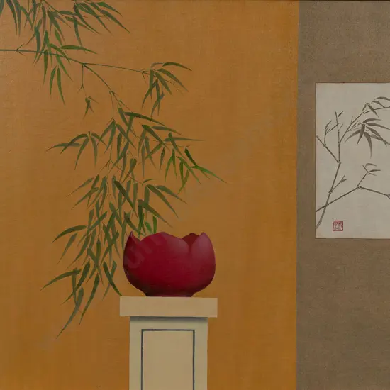 Richard Shallcrass - Lotus Vase with Bamboo