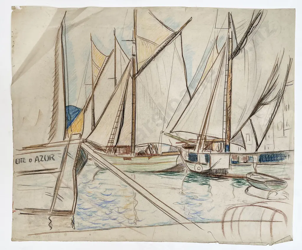 John Weeks (1888 - 1965) - Three Coloured Pastel Sketches (unframed) Image 1++