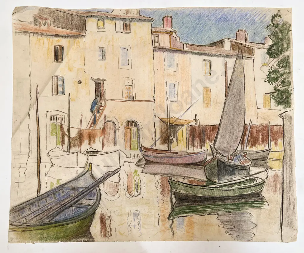 John Weeks (1888 - 1965) - Three Coloured Pastel Sketches (unframed) Image 1++