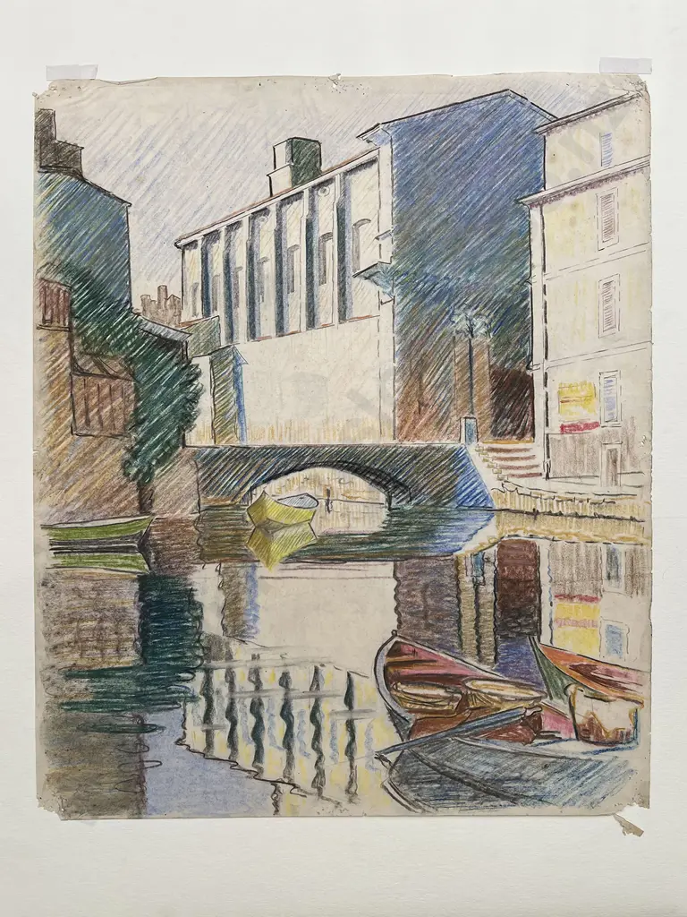 John Weeks (1888 - 1965) - Two Coloured Pastel Sketches (unframed) Image 1++
