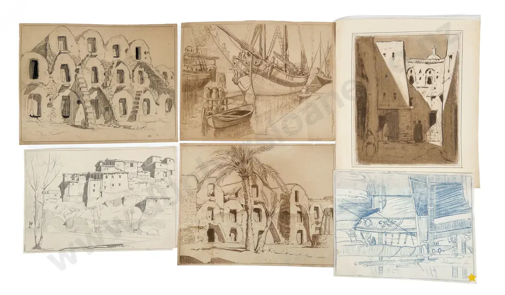 John Weeks (1888 - 1965) - Twelve Landscape Sketches (unframed) Image 1++