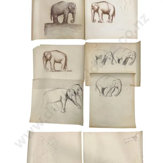 John Weeks (1888 - 1965) - Eleven Various Sketchbook Studies (unframed)