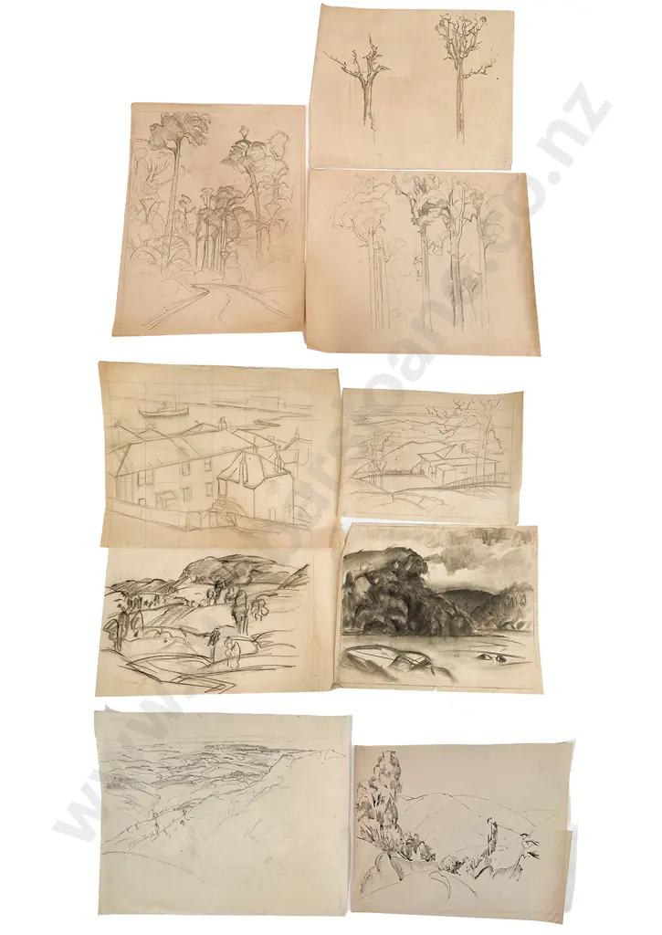 John Weeks (1888 - 1965) - Seventeen Various Sketchbook Studies (unframed) Image 1++
