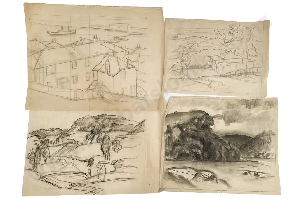 John Weeks (1888 - 1965) - Seventeen Various Sketchbook Studies (unframed) Image 1++