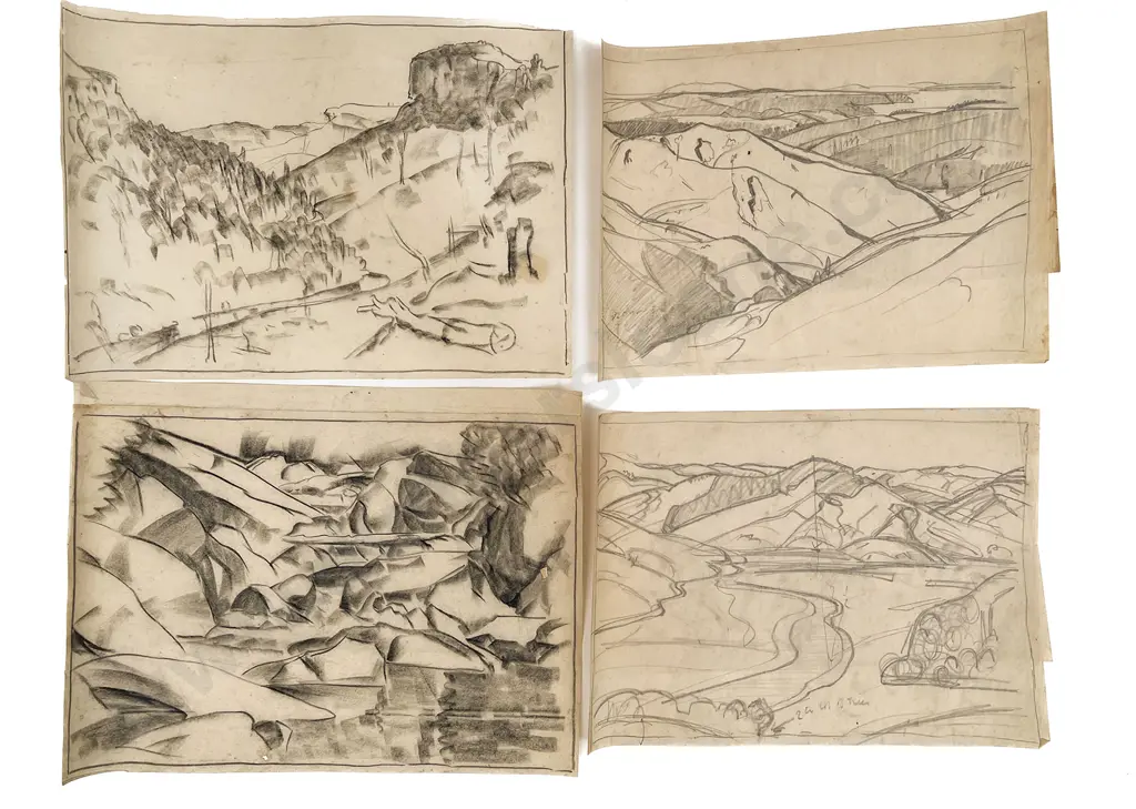 John Weeks (1888 - 1965) - Fifteen Various Sketchbook Studies (unframed) Image 1++