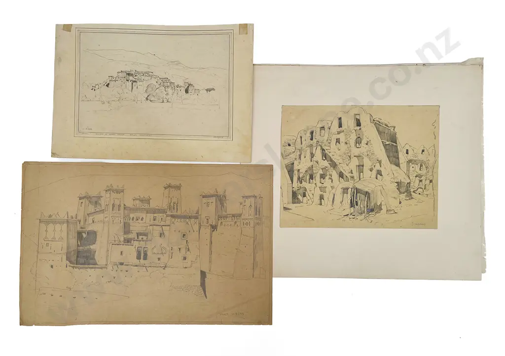 John Weeks (1888 - 1965) - Nine Various Sketchbook Studies (unframed) Image 1++
