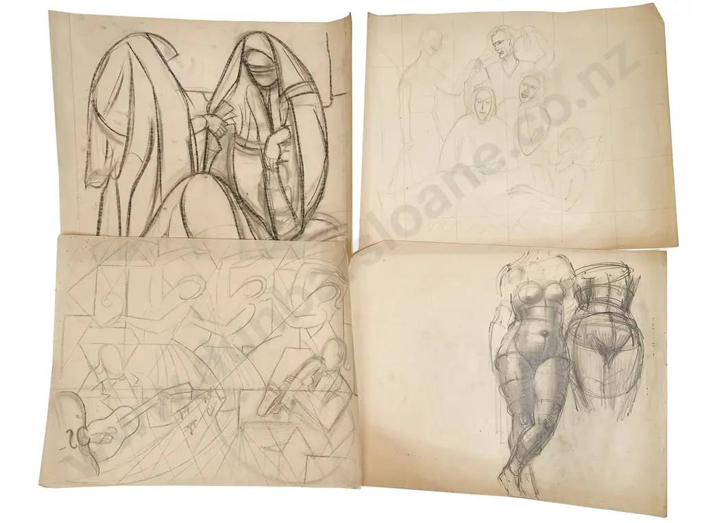 John Weeks (1888 - 1965) - Thirteen Sketchbook Studies (unframed) Image 1++