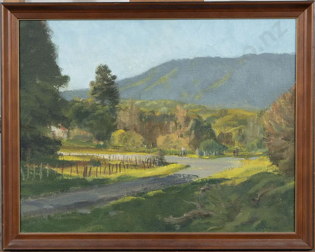 Arthur Briscoe (1920 - 1997) - Ngatiawa Road Near Waikanae Image 1++