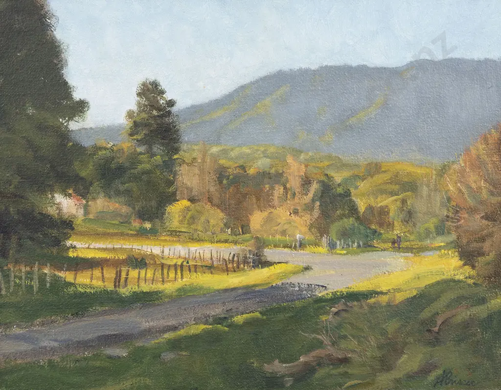Arthur Briscoe (1920 - 1997) - Ngatiawa Road Near Waikanae Image 1++