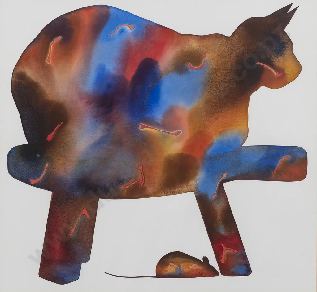 Gary Tricker (1938 - 2021) - Cat & Mouse Image 1++