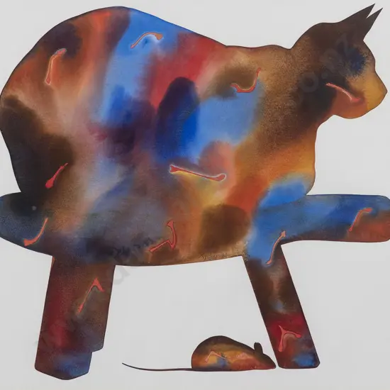 Gary Tricker (1938 - 2021) - Cat & Mouse