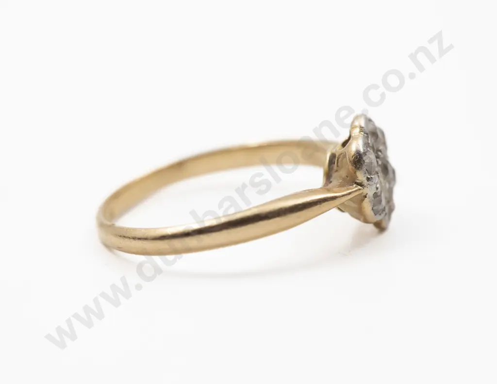 Victorian 18ct Seven Stone Floret Cluster Diamond Ring Image 1++